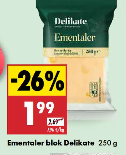 Delikate Emmentáler blok
