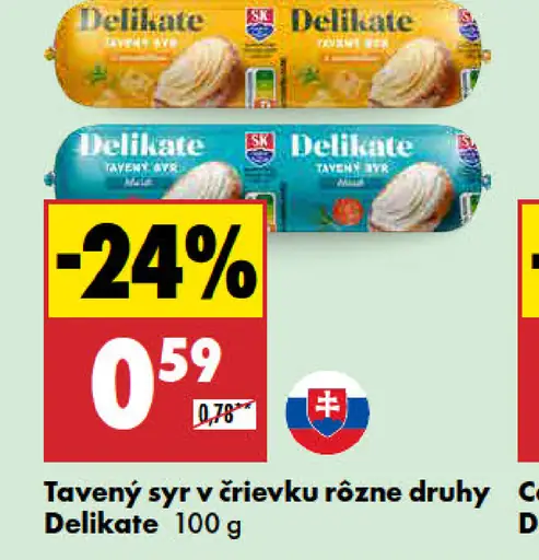 Delikate tavený syr