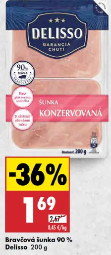 Delisso Bravčová šunka 90 %