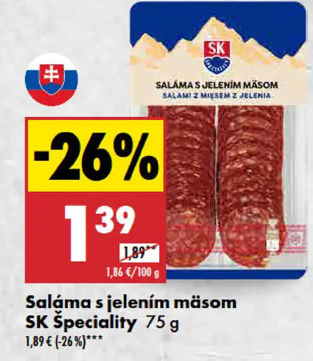 SK Špeciality Saláma s jelením mäsom