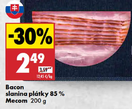 Mecom Bacon slanina plátky 85 %