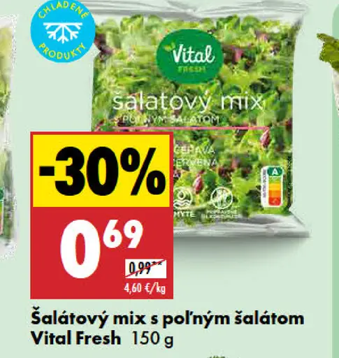 Vital Fresh Šalátový mix s poľným šalátom