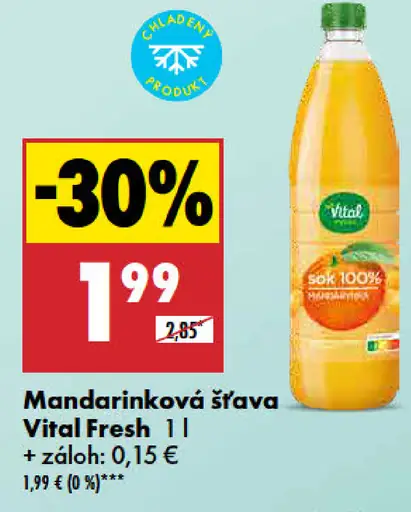 Vital Fresh mandarinková šťava