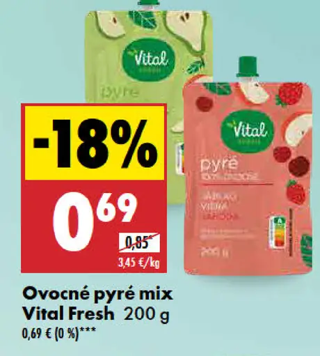 Vital Fresh Ovocné pyré mix