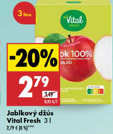 Jablkový džús Vital Fresh