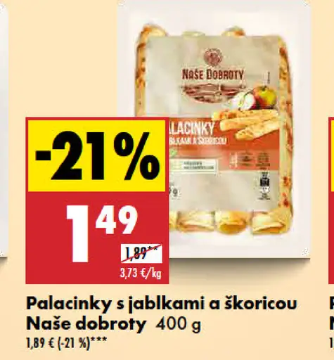Palacinky s jablkami a škoricou