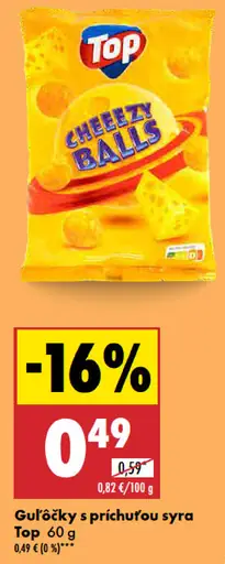 Guľôčky s príchuťou syra