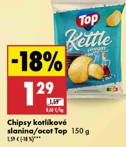 Top Chipsy kotlíkové slanina/ocot