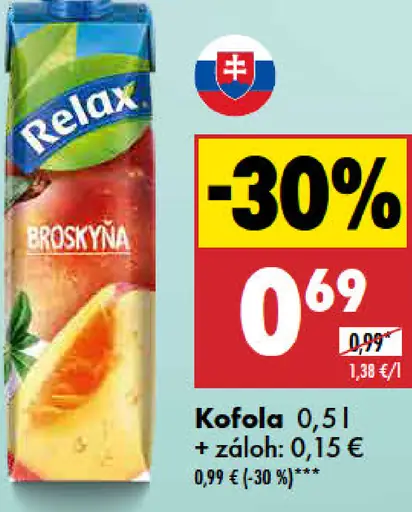 Džús broskyňa Relax