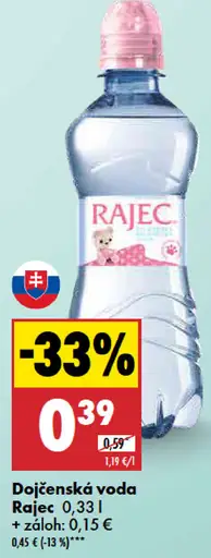 Rajec dojčenská voda