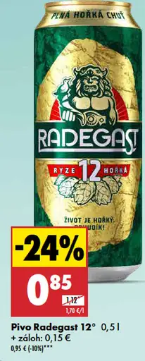 Radegast 12° plechovka