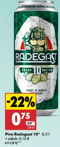 Radegast 10° plechovka