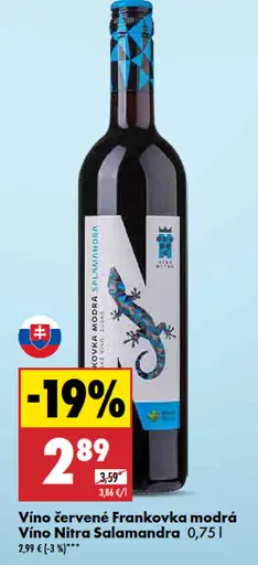 Vino Nitra Salamandra Vino červené Frankovka modrá