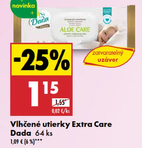 Dada Vlhčené utierky Extra Care