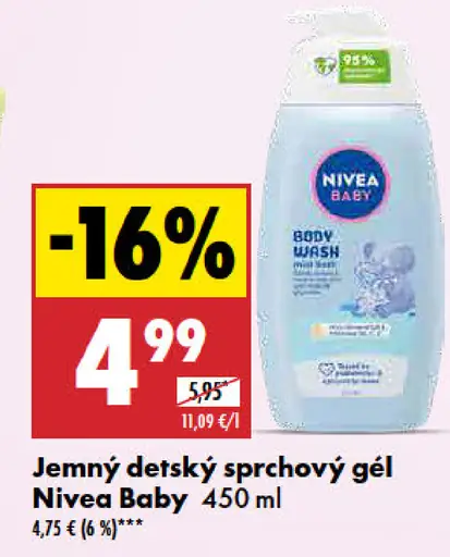 Nivea Baby Jemný detský sprchový gél