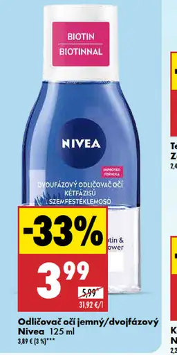 Nivea odličovač očí jemný/dvojfázový