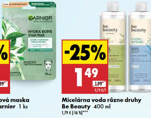 Garnier textilná pleťová maska zelený čaj