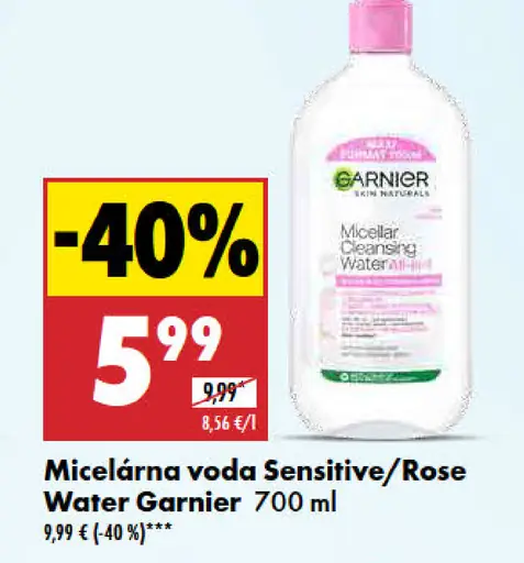 Garnier Micelárna voda Sensitive/Rose Water