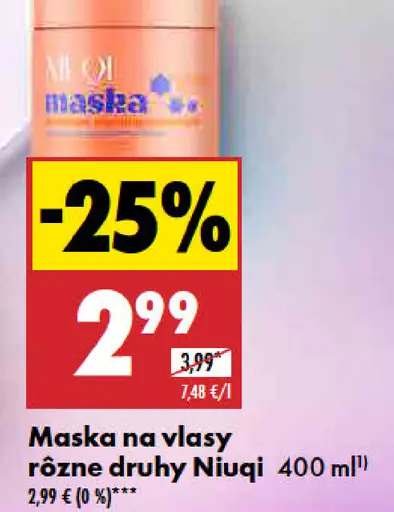 Niuqi Maska na vlasy