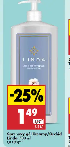 Linda sprchový gél Creamy/Orchid