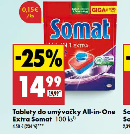 Somat Tablety do umývačky All-in-One Extra
