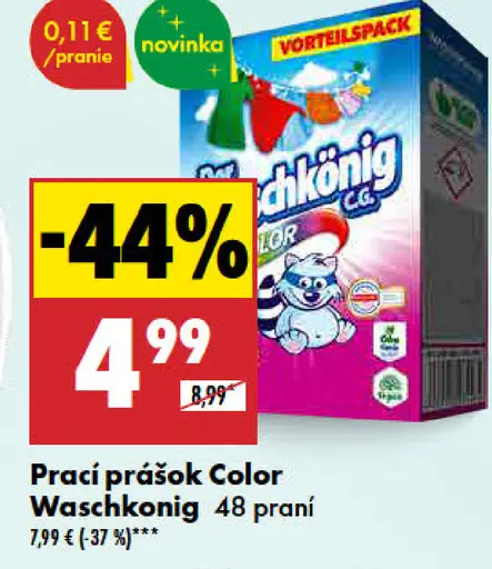 Waschkonig prací prášok Color