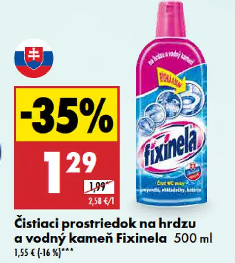 Fixinela čistič na hrdzu a vodný kameň