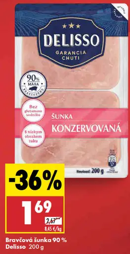 Delisso Bravčová šunka 90 %