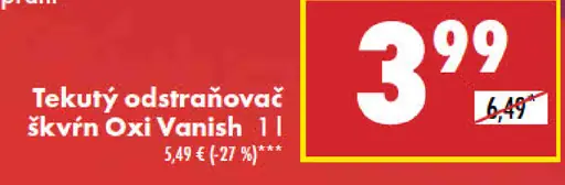 Vanish Oxi Action Tekutý odstraňovač škvŕn