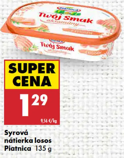 Piatnica Syrová nátierka losos