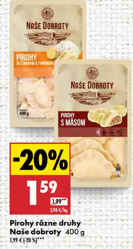Naše dobroty Pirohy rôzne druhy
