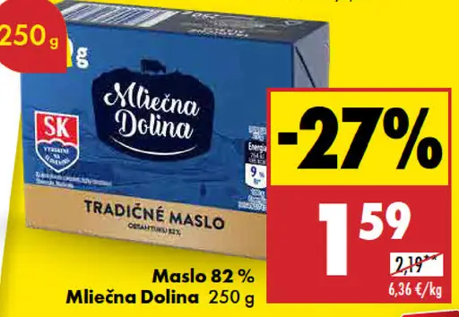 Maslo 82 % Mliečna Dolina