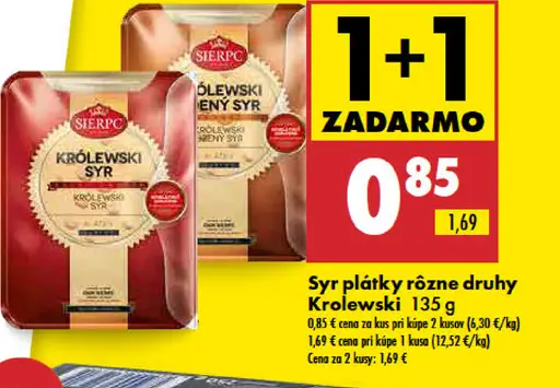 Syr plátky rôzne druhy Królewski