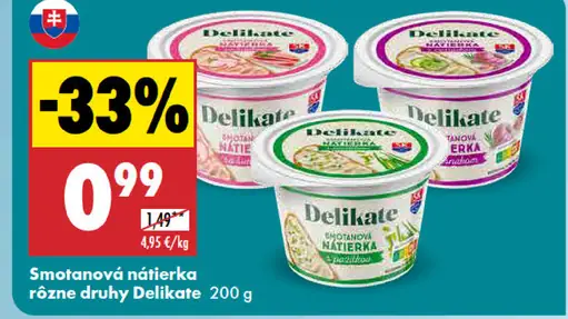 Delikate Smotanová nátierka