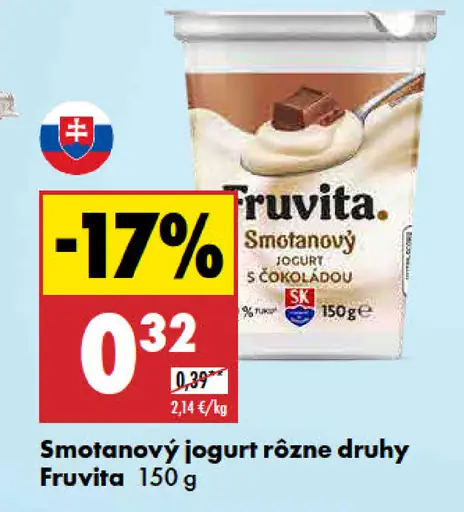 Fruvita Smotanový jogurt s čokoládou