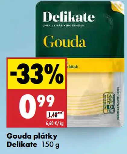Delikate Gouda plátky