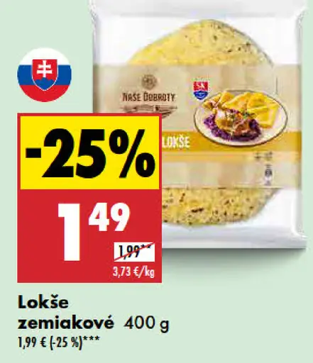 Naše dobroty lokše zemiakové