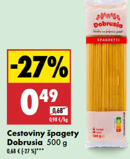 Dobrusia Cestoviny špagety