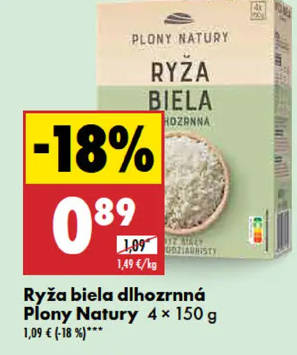 Plony Natury ryža biela dlhozrnná