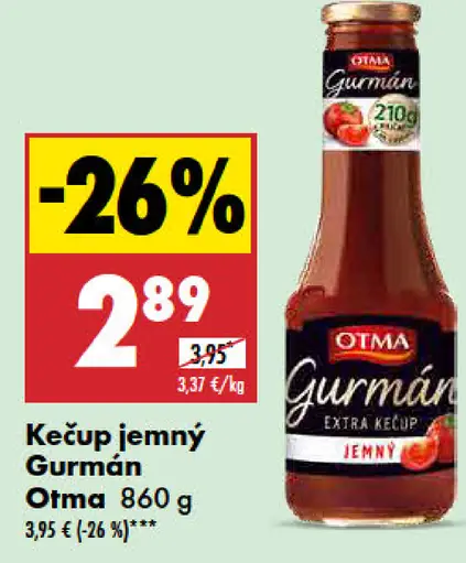 Otma Gurmán Kečup jemný bio