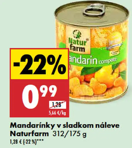 Naturfarm Kompót mandarínkový