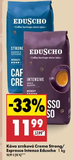 Eduscho Crema Strong/Espresso Intenso Káva zrnková