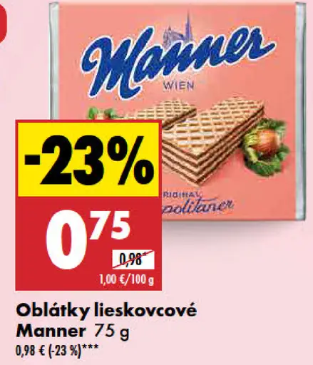 Manner oblátky lieskové