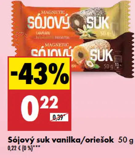 Sójový suk vanilka/oriešok