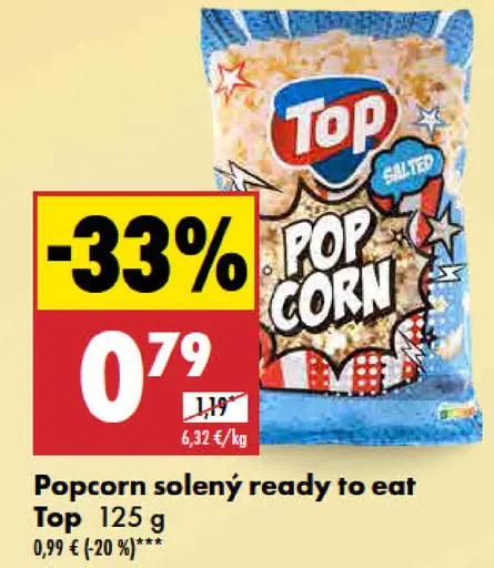 Top Popcorn solený ready to eat