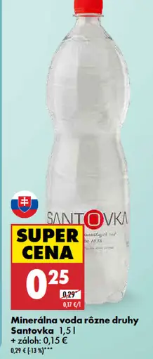 Santovka Minerálna voda