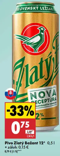 Zlatý bažant 12° plechovka