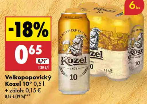 Velkopopovický Kozel plechovka