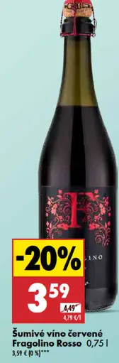 Šumivé víno červené Fragolino Rosso