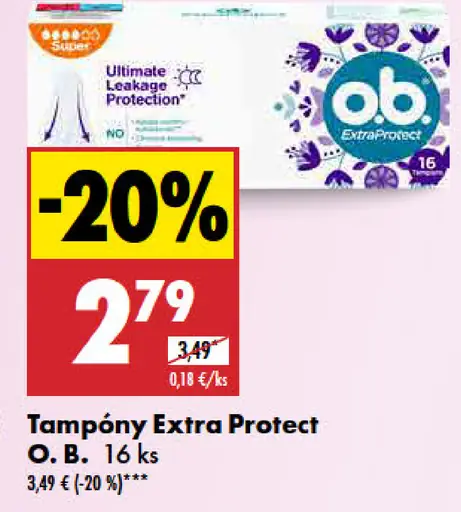 O.B. Tampóny Extra Protect